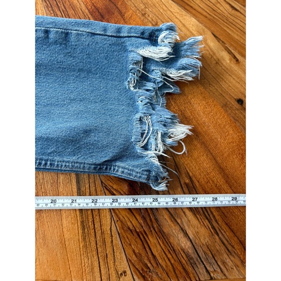 We The Free Denim Frayed Hem Jeans Cropped Raw Hem Light Wash Casual Womens - Picture 6 of 6